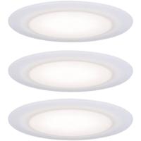 Paulmann LED-inbouwlamp voor badkamer Set van 3 stuks 15 W Satijn, Wit