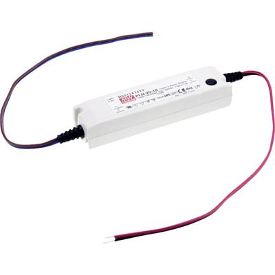 MW Mean Well PLN-20-24 LED-driver, LED-transformator Constante spanning, Constante stroomsterkte 19 W 0.8 A 18 - 24 V/DC PFC-schakeling,