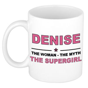 Denise The woman, The myth the supergirl cadeau koffie mok / thee beker 300 ml