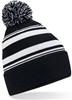 SALE! Beechfield CB473R Striped Fan Beanie - Bright Royal/White - One Size