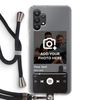 Music Player: Samsung Galaxy A32 5G Transparant Hoesje met koord