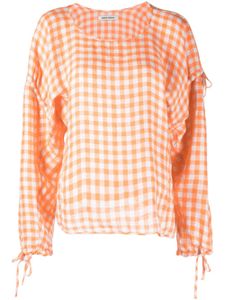 Henrik Vibskov blouse Tapas à carreaux - Orange