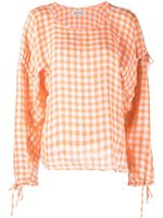 Henrik Vibskov blouse Tapas à carreaux - Orange - thumbnail