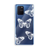White butterfly: Samsung Galaxy Note 10 Lite Transparant Hoesje