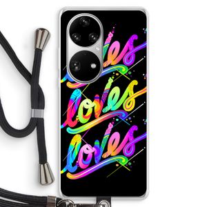 Loves: Huawei P50 Pro Transparant Hoesje met koord