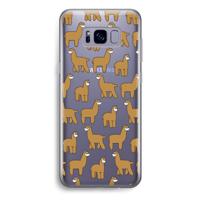 Alpacas: Samsung Galaxy S8 Plus Transparant Hoesje