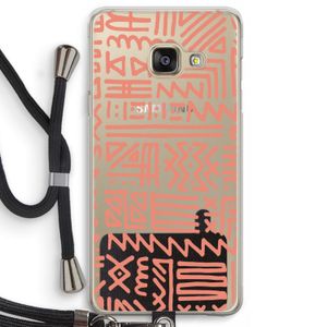 Marrakech Pink: Samsung Galaxy A3 (2016) Transparant Hoesje met koord