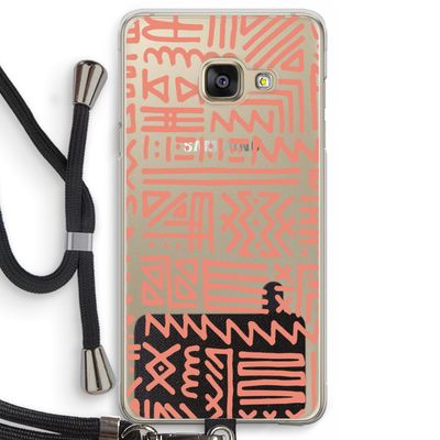 Marrakech Pink: Samsung Galaxy A3 (2016) Transparant Hoesje met koord