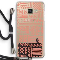 Marrakech Pink: Samsung Galaxy A3 (2016) Transparant Hoesje met koord