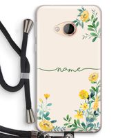 Gele bloemen: HTC U Play Transparant Hoesje met koord