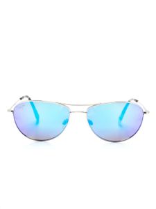 Maui Jim lunettes de soleil Baby Beach à monture pilote - Argent