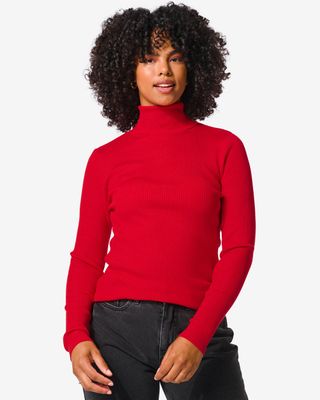 HEMA Dames Coltrui Rib Louisa Rood (rood) HEMA Dames Coltrui Rib Louisa Rood (rood)