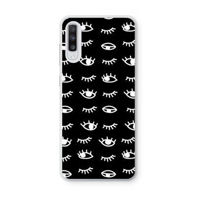 Eye pattern #3: Samsung Galaxy A70 Transparant Hoesje
