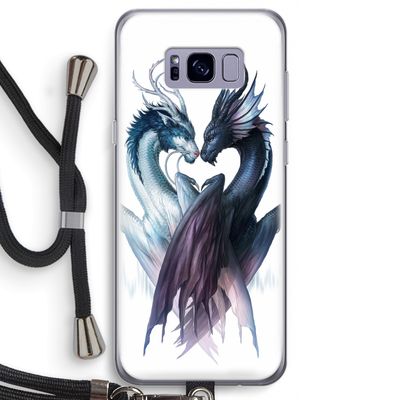 Yin Yang Dragons: Samsung Galaxy S8 Transparant Hoesje met koord