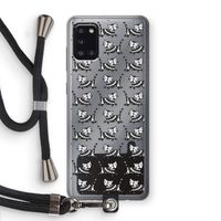 Zwarte poes: Samsung Galaxy A31 Transparant Hoesje met koord