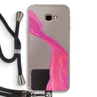 Paarse stroom: Samsung Galaxy J4 Plus Transparant Hoesje met koord