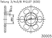 ESJOT Chain wheel 630 33z steel black