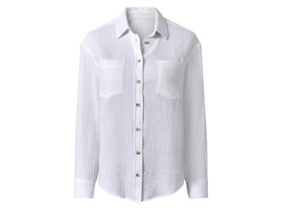 esmara Mousseline dames blouse (Wit, 44)