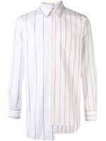 Lanvin chemise bicolore à rayures - Blanc