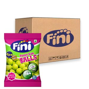 Fini - Tennis Balls Bubble Gum - 6x 1kg
