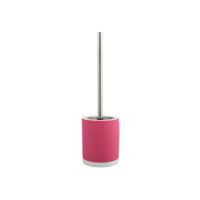 MSV Shine Toilet/wc-borstel houder - keramiek/metaal - fuchsia roze - 38 cm - Toiletborstels