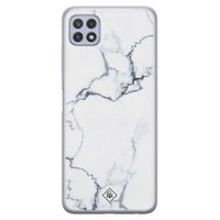 Samsung Galaxy A22 5G siliconen hoesje - Marmer grijs