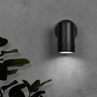 Otey - LED Wandlamp Zwart - GU10 6500K daglicht wit - 4 Watt 345 Lumen - IP44 waterdicht voor binnen en buiten - Downlight - 3 jaar garantie - Polycarbonaat