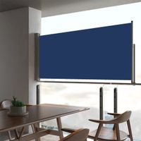 Tuinscherm uittrekbaar 60x300 cm blauw - thumbnail