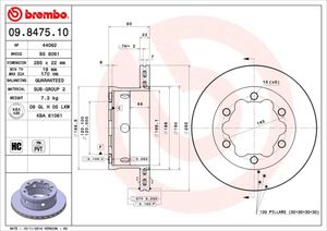 Remschijf BREMBO, Remschijftype: Binnen geventileerd, u.a. für Mercedes-Benz, VW