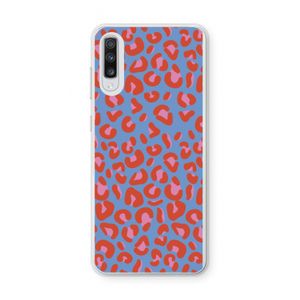 Leopard blue: Samsung Galaxy A70 Transparant Hoesje