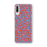 Leopard blue: Samsung Galaxy A70 Transparant Hoesje