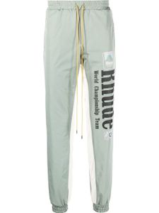 RHUDE pantalon de jogging Senna à logo imprimé - Vert