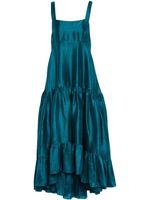 AZEEZA robe mi-longue Griffon en soie - Bleu