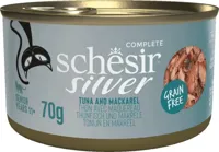 Schesir Silver Kattenvoer - Tonijn & Makreel in Bouillon 70 g