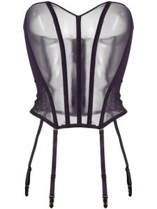 Maison Close corset L'Amoureuse à porte-jarretelles - Violet