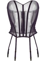 Maison Close corset L'Amoureuse à porte-jarretelles - Violet - thumbnail