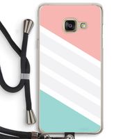 Strepen pastel: Samsung Galaxy A3 (2016) Transparant Hoesje met koord