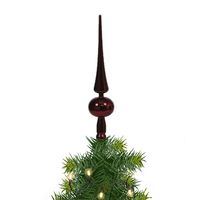 Kerst piek bordeaux rood kunststof H28 cm kerstversiering