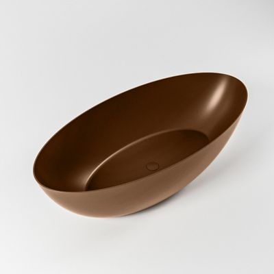Vrijstaand bad Mondiaz Float | 170x80 cm | Solid surface | Ovaal | Rust