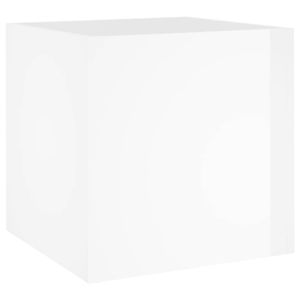 vidaXL Plantenbak 40x40x40 cm bewerkt hout hoogglans wit