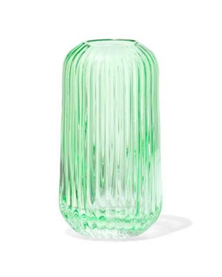 HEMA Vaas Voor Geurstokjes XS Glas Ribbel Groen (groen)