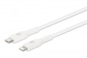 Manhattan USB-kabel USB-C stekker, Apple Lightning stekker 0.50 m Wit 394505