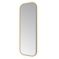 Spiegel Hotbath &MORE 80x30 cm LED-Verlichting Rechthoek Afgerond Geborsteld Gunmetal