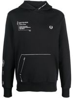 Fred Perry x Gate194 hoodie à imprimé signature - Noir - thumbnail