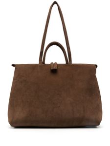 Marsèll 4 In Orizzontale suede shoulder bag - Marron