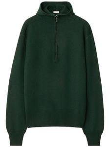 Burberry hoodie à col zippé - Vert