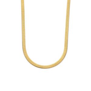 Ketting Slangschakel plat staal goudkleurig 6,3 mm 42 + 4 cm