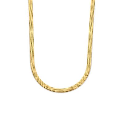 Ketting Slangschakel plat staal goudkleurig 6,3 mm 42 + 4 cm