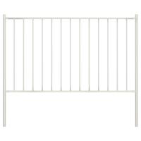VidaXL Schuttingpaneel met palen gepoedercoat staal 1,81x1,25 m wit