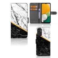 Samsung Galaxy A14 5G | Bookcase | Marmer Wit Zwart - Origineel Cadeau Man